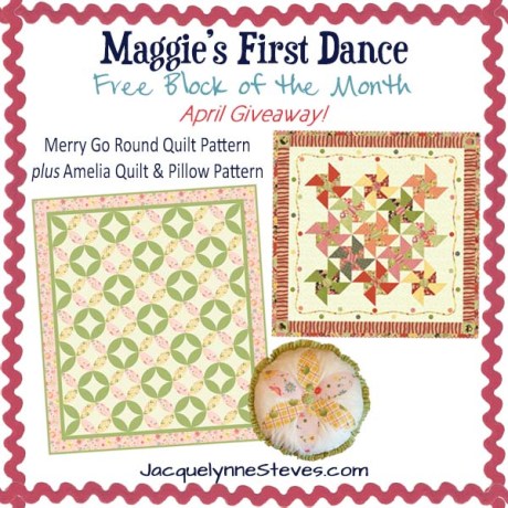 Giveaway for April-Maggies First Dance Free BOM